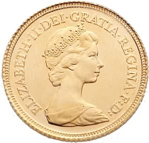 Queen Elizabeth II Half Sovereign Dated 1982